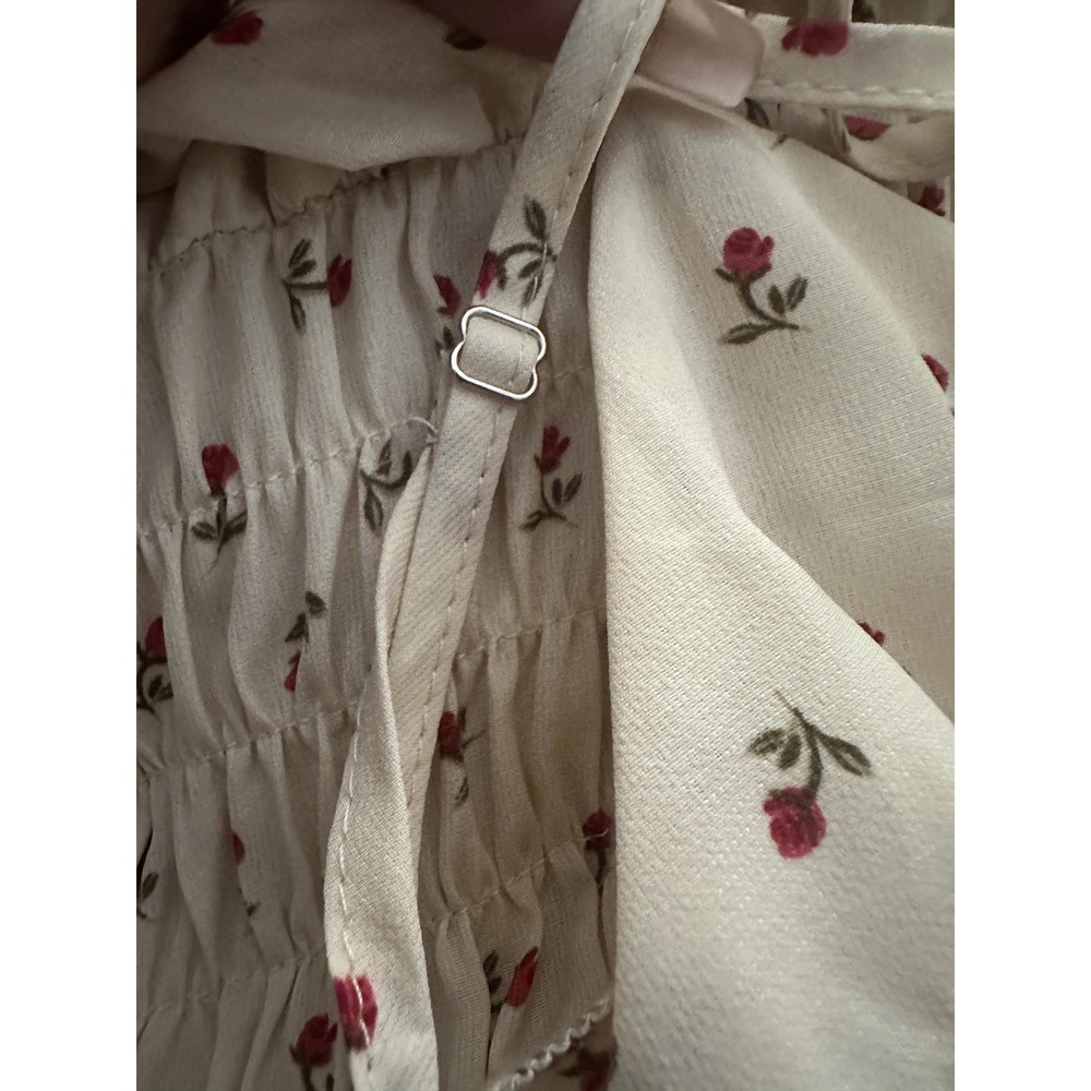 Princess Polly Dress Womens US 6 Small Ivory Floral Maxi Adjustable Strap Summer - Picture 12 of 12